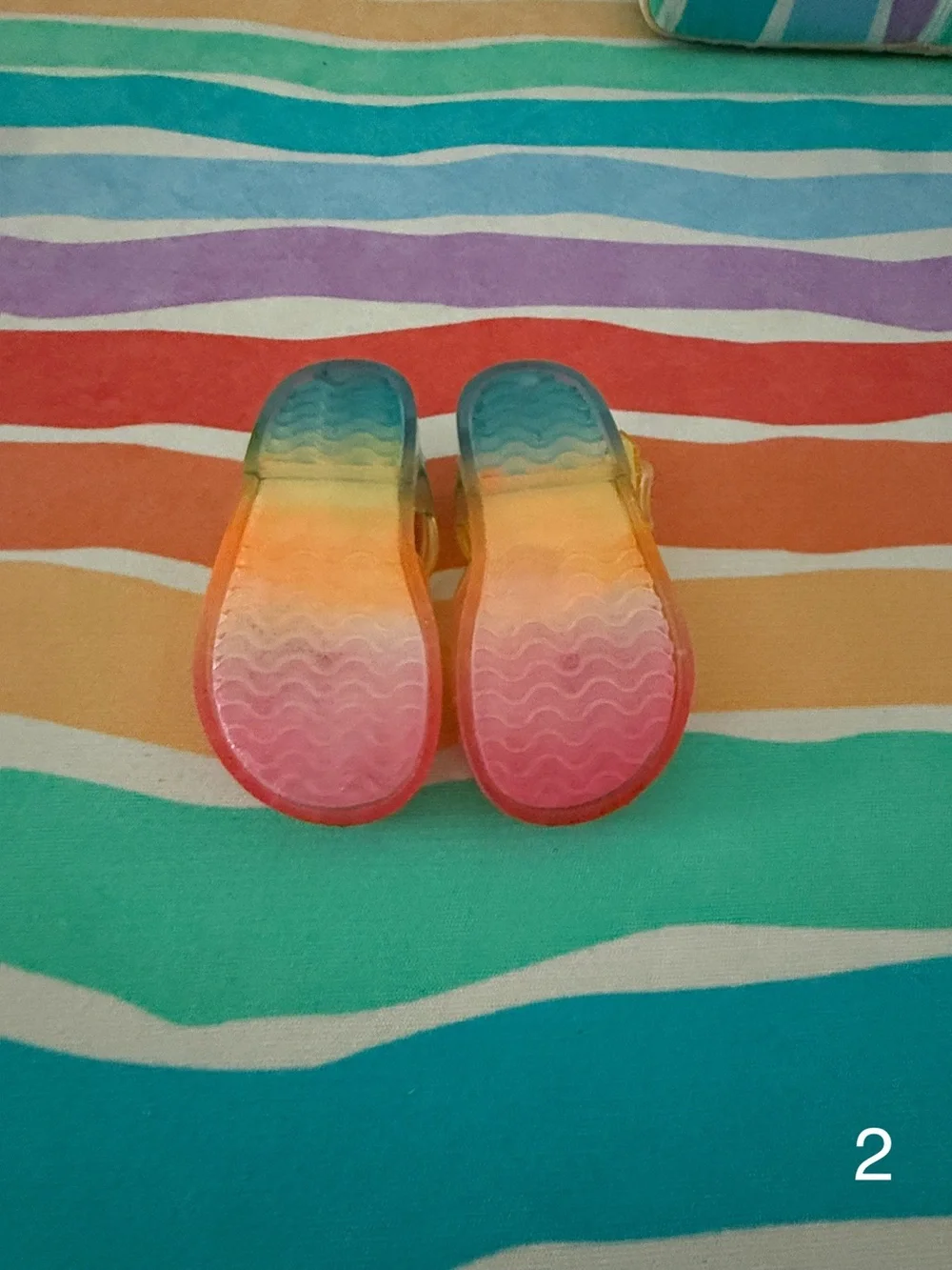 Kids Pink Jelly Sandals with Daisy Accent